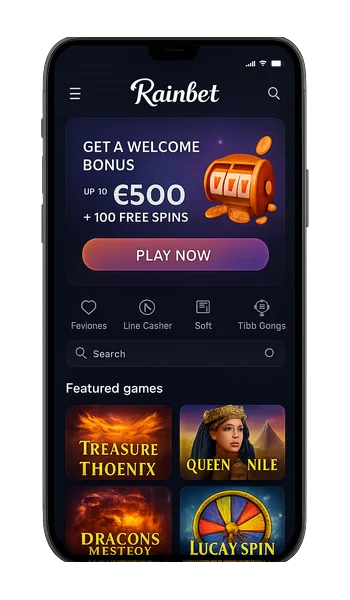 Rainbet Casino App Screenshot